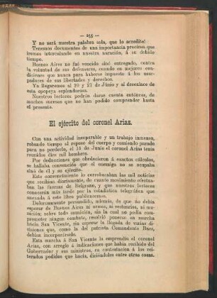 El ejército del coronel Arias