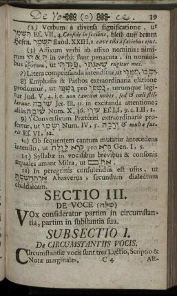 Sectio III. De Voce.