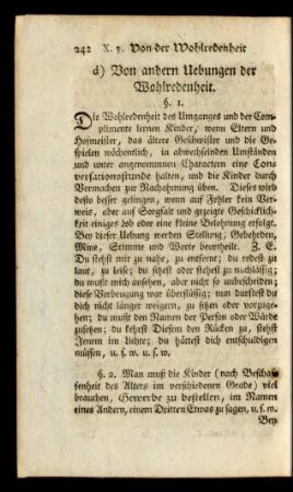 d) Von andern Uebungen der Wohlredenheit.