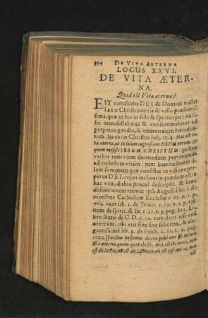 Locus XXVI. De Vita Aeterna.