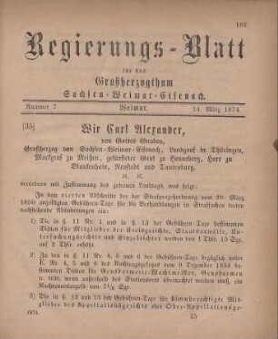 Nr. 7 : 14. März 1874
