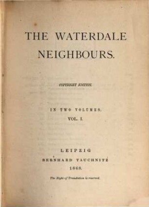 The waterdale neighbours. 1