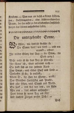 Die untergehende Sonne
