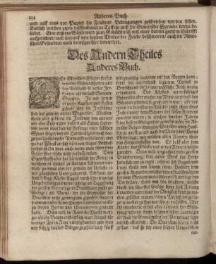 Des Andern Theiles Anderes Buch.