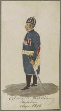 Offizier der regulierten Kosaken, 1813