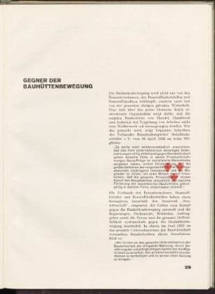 Gegner der Bauhüttenbewegung