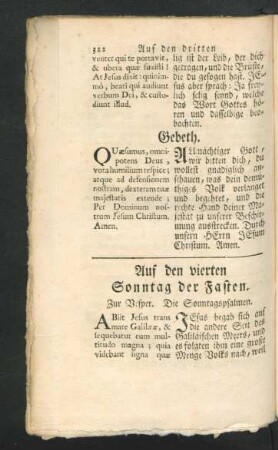Auf den vierten Sonntag der Fasten