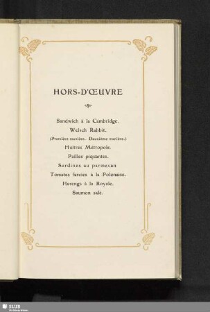 Hors-d'œvre