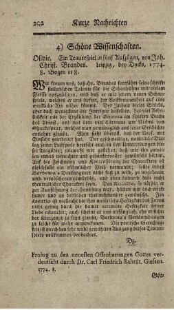 Olivie, ein Trauerspiel in fünf Aufzügen.