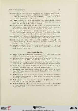 Personenmedaillen (Nr. 2074-2154)