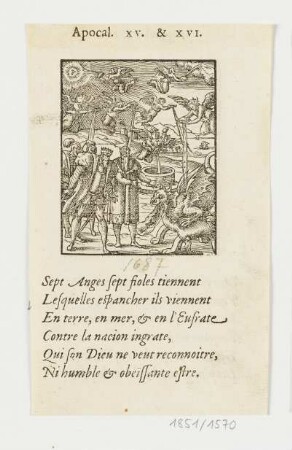 Sieben Engel übergießen die Erde mit Schalen des Zornes, aus: "Bilder zur Apokalypse"