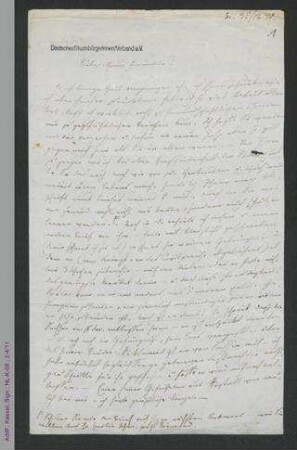 Brief von Louise Otto-Peters an eine Freundin