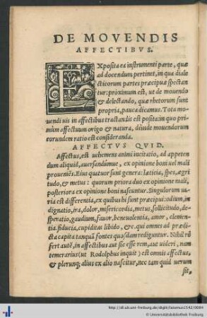De Movendis Affectibus