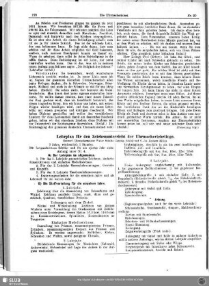 Lehrplan für den Zeichenunterricht der Uhrmacherlehrlinge