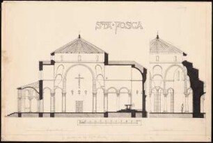 Dom Santa Maria Assunta und Santa Fosca, Torcello: Längsschnitt, Diagonalschnitt