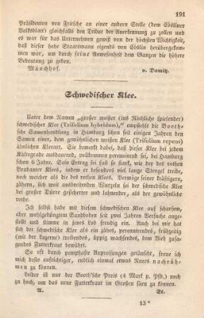 Schwedischer Klee.