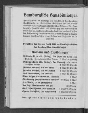 Hamburgische Hausbibliothek