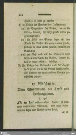 13. Abschnitt. Vom Wiederwuchs des Torfs und Torfmagazinen
