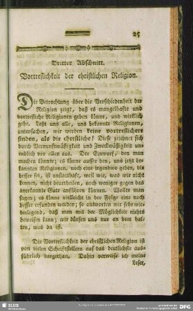 Dritter Abschnitt. Vortreflichkeit der christlichen Religion