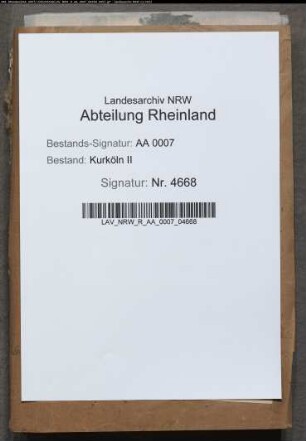 Kurfürstliche Vogtei über die Abtei Marienstatt; Deduktion: Beweis der kurkölnischen Schutz- und Schirmvogtei über das Kloster Marienstatt