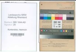 Entnazifizierung Heinrich Kortendick , geb. 21.05.1889 (Stadtobersekretaer)