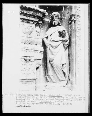 Portal, 2. Nischengeschoss, linke Seite: Apostelfigur
