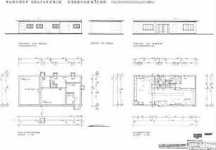 Crailsheim: Bahnhofsbuchhandlung, Ansicht Bahnseite, Ansicht Strassenseite, Ansicht von Süden Nebengeb.
