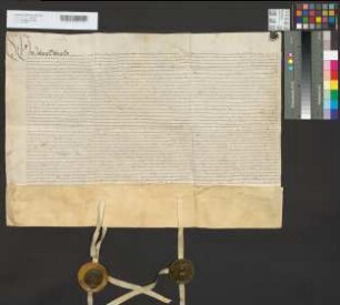 Erzbischof Johann Gebhart verschreibt der Margaretha Walfelt eine Rente von 25 Goldgulden auf den Rheinzoll zu Andernach.