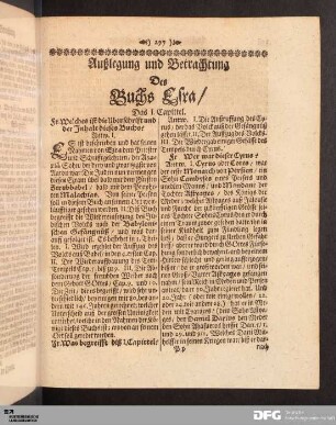 Auslegung und Betrachtung Des Buchs Esra.
