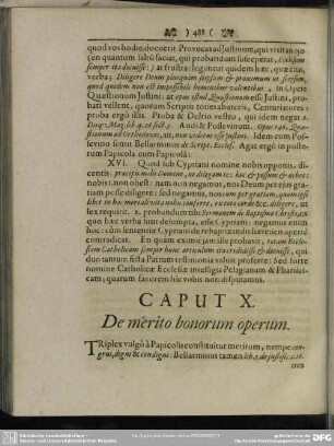 Caput X. De merito bonorum operum