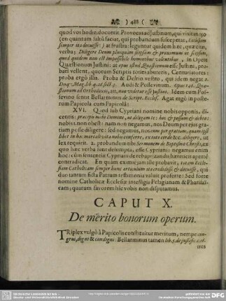 Caput X. De merito bonorum operum