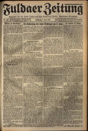 Ausgabe vom Mittwoch, den 06. Juni 1928.