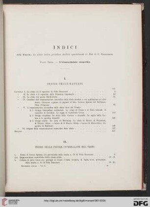 II: Indice delle figure intercalate nel tesot