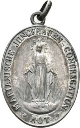Medaille der Marianischen-Jungfrauen-Kongregation aus Rot an der Rot, um 1930