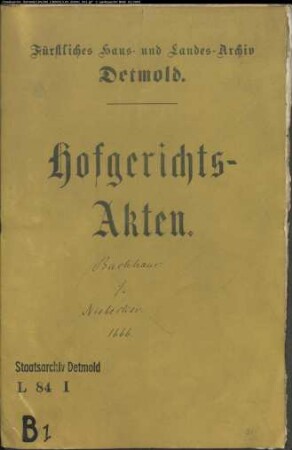 Backhaus, Anton Heinrich, Magister gegen Joachim Niebecker - Schuldforderung