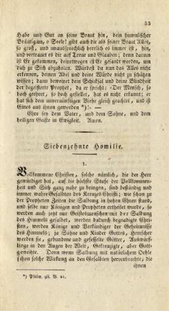 Siebenzehnte Homilie