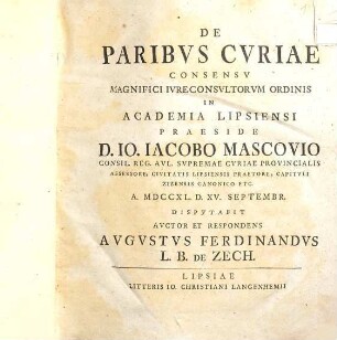 De Paribvs Cvriae