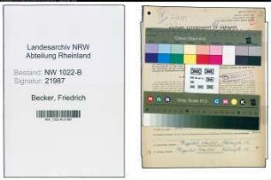 Entnazifizierung Friedrich Becker , geb. 08.08.1903 (Prokurist)