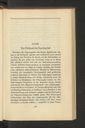XXXIII. Das Halsband der Knechtschaft