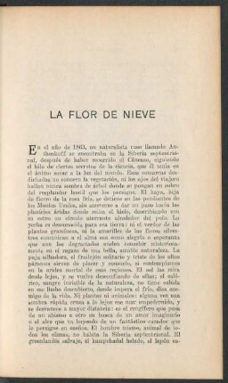 La flor de nieve