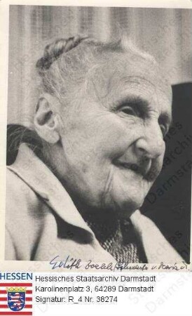Zoelch, Edith geb. v. Tiedemann (1905-1987) / Porträt, Brustbild