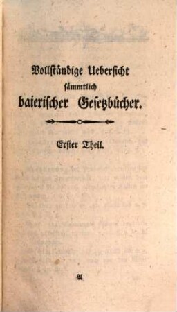 Vollständige Uebersicht sämmtlich baierischer Gesetzbücher, 1. Enthält den Judiciar-Codex