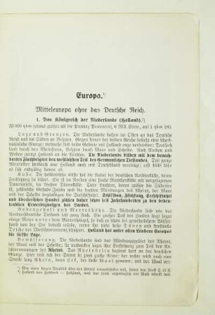 Mitteleuropa ohne das Deutsche Reich