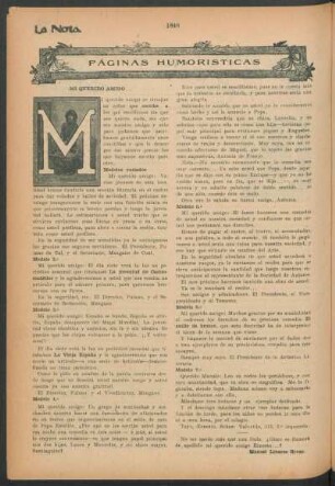 Páginas humorísticas : Mi querido amigo...