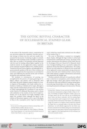The Gothic Revival character of ecclesiastical stained glass in Britain