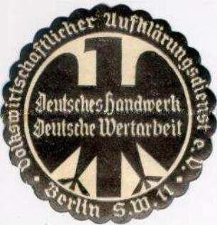 Vignette mit Werbung für das deutsche Handwerk