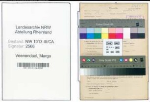 Entnazifizierung Marga Van Veenendaal , geb. 28.09.1903 ()