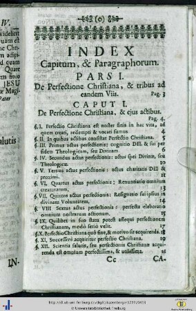 Index Capitum et Paragraphorum