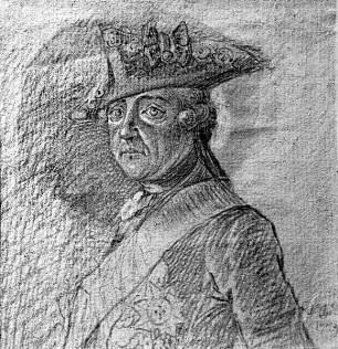 Brustbild Friedrich des Großen, nach links