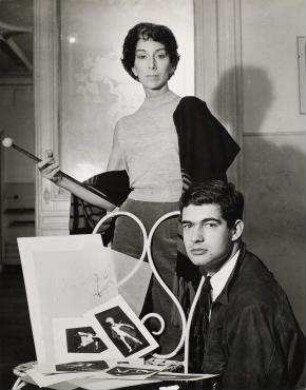 Tatjana Gsovsky und der Bühnenbildner Jean-Pierre Ponelle, in Berlin, etwa 1958